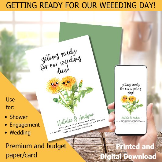 LeahG Funny Leuke Zomer Vrijgezellenfeest Paardebl Kaart