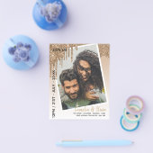 LeahG Glitter Drips Foto Overlay Trouw Uitnodiging Flyer (Enkel)