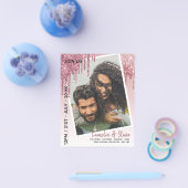 LeahG Glitter Drips Foto Overlay Trouw Uitnodiging Flyer (Enkel)