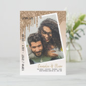 LeahG Glitter stuurt foto's via internet uitnodige Kaart (Staand voorkant)