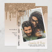 LeahG Glitter stuurt foto's via internet uitnodige Kaart (Voorkant / Achterkant)