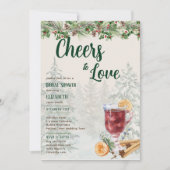 LeahG Glühwein Proost op de Liefde Wintertrouw Kaart (Voorkant)