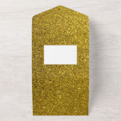 LeahG Gold Paisley Islamitische Moslim Bruiloft Ui All In One Uitnodiging (Buitenkant)