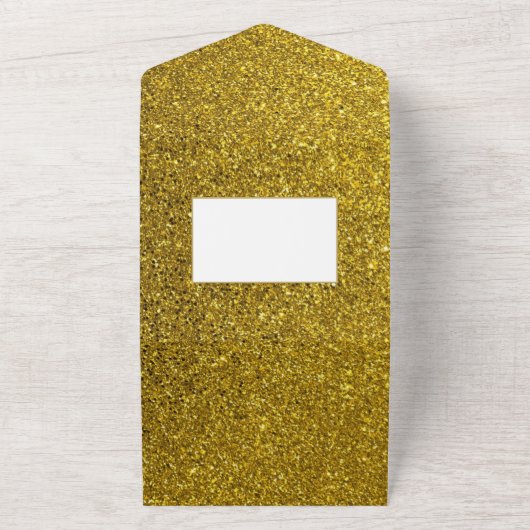 LeahG Gold Paisley Islamitische Moslim Bruiloft Ui All In One Uitnodiging (Buitenkant)