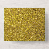 LeahG Gold Paisley Islamitische Moslim Bruiloft Ui All In One Uitnodiging (Achterkant)