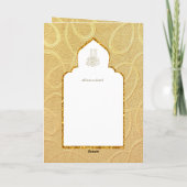 LeahG Gouden Witte Islamitische Moslim Trouw Uitno Kaart (Achterkant)