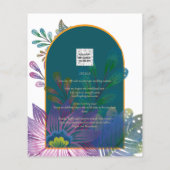 LeahG Green Paars Gold JEWEL TONES Wedding INVITE (Achterkant)