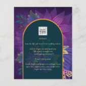 LeahG Green Paars Gold JEWEL TONES Wedding INVITE (Achterkant)
