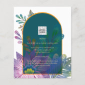 LeahG Green Paars Gold JEWEL TONES Wedding INVITE Flyer (Achterkant)