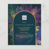 LeahG Green Paars Gold JEWEL TONES Wedding INVITE Flyer (Achterkant)