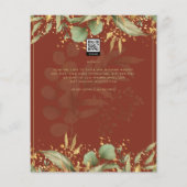 LeahG Greenery Gold Wedding Invite MANY COLORS Flyer (Achterkant)
