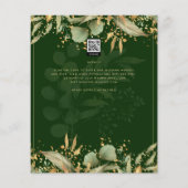 LeahG Greenery Leaves Green Gold Wedding Invite (Achterkant)