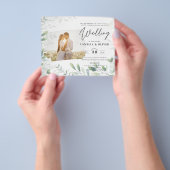 LeahG Greenery Leaves PHOTO OVERLAY Wedding Invive Flyer (Hand)