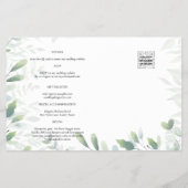 LeahG Greenery Leaves PHOTO OVERLAY Wedding Invive Flyer (Achterkant)