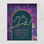 LeahG Groen Paars Goud JEWEL TONES Trouw UITNODIGI (Voorkant)