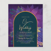 LeahG Groen Paars Goud JEWEL TONES Trouw UITNODIGI (Voorkant)
