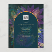 LeahG Groen Paars Goud JEWEL TONES Trouw UITNODIGI (Achterkant)
