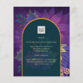 LeahG Groen Paars Goud JEWEL TONES Trouw UITNODIGI Flyer (Achterkant)