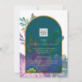 LeahG Groen Paars Goud JEWEL TONES Trouw UITNODIGI Kaart (Achterkant)