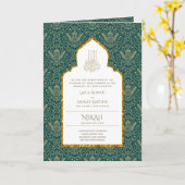 LeahG Groene Gouden Islamitische Moslim Trouw Uitn Kaart