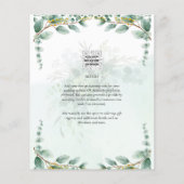 LeahG Groene planten Eucalyptus Gouden Trouw Uitno Flyer (Achterkant)