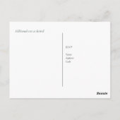 LeahG Groene Themahuwelijk RSVP Briefkaart (Achterkant)