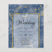 LeahG INK Navy Blauw Gouden Trouwring (Voorkant)