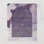 LeahG Ink Ombre Paars Lavender Gold Wedding (Voorkant)