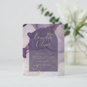 LeahG Ink Ombre Paars Lavender Gold Wedding (Staand voorkant)