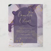 LeahG Ink Ombre Paars Lavender Gold Wedding (Voorkant)