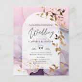 LeahG Ink Ombre Paars Pink Pink Gold Wedding (Voorkant)