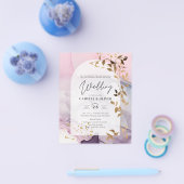 LeahG Ink Ombre Paars Roze Roze Goud Trouw Flyer (Enkel)