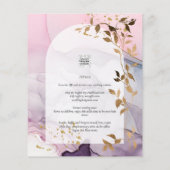 LeahG Ink Ombre Paars Roze Roze Goud Trouwdag Flyer (Achterkant)