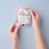 LeahG Ink Ombre Paars Roze Roze Goud Trouwring Flyer (Hand)