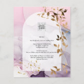 LeahG Ink Ombre Paars Roze Roze Goud Trouwring Flyer (Achterkant)
