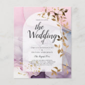 LeahG Ink Ombre Paars Roze Roze Goud Trouwring Flyer (Voorkant)