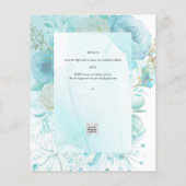 LeahG INK Zee Glass Turquoise Aqua Abstract INVITE (Achterkant)