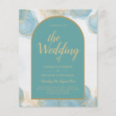 LeahG INK Zee Glass Turquoise Blauwgroen Gold INVI (Voorkant)