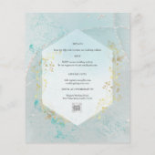 LeahG INK Zee Glass Turquoise Gold Aqua INVITE (Achterkant)