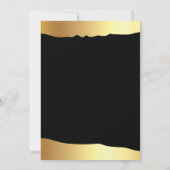 LeahG Islamitische bruiloft zwart gouden folie loo Kaart (Achterkant)