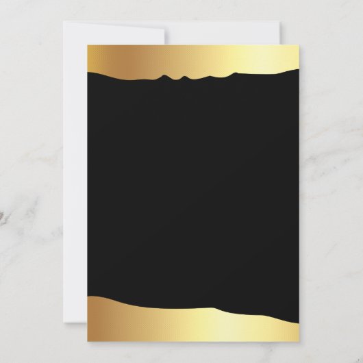 LeahG Islamitische bruiloft zwart gouden folie loo Kaart (Achterkant)