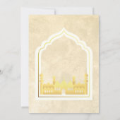 LeahG Islamitische Trouw Gouden Moskee Elegante Ni Kaart (Achterkant)