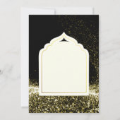 LeahG Islamitische Trouwjurk Zwart Goud Moskee Ele Kaart (Achterkant)