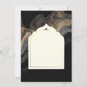 LeahG Islamitische Trouwjurk Zwart Goud Moskee Ele Kaart (Achterkant)