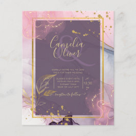 LeahG® Lavendel INK Mauve Paars Goud Trouwring Flyer