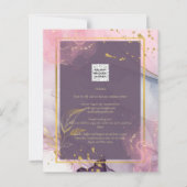 LeahG® Lavender INK Mauve Paars Gold Wedding (Achterkant)