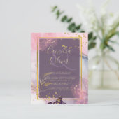 LeahG® Lavender INK Mauve Paars Gold Wedding (Staand voorkant)