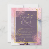 LeahG® Lavender INK Mauve Paars Gold Wedding (Voorkant)
