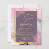 LeahG® Lavender INK Mauve Paars Gold Wedding (Voorkant)