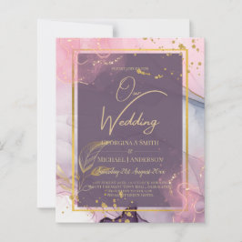LeahG® Lavender INK Mauve Paars Gold Wedding